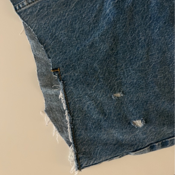 ZARA Mid Rise Straight Oversized Jorts Women’s Size 8 Bermuda Denim - Picture 11 of 11